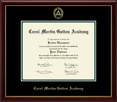 Carol Martin Gatton Academy diploma frame - Gold Embossed Diploma Frame in Galleria