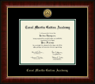 Carol Martin Gatton Academy Gold Engraved Medallion Diploma Frame in Murano