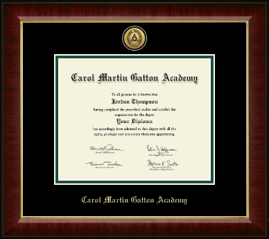 Carol Martin Gatton Academy diploma frame - Gold Engraved Medallion Diploma Frame in Murano