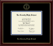 Lee County High School Gold Embossed Diploma Frame in Galleria