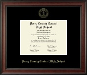 Perry County High School Gold Embossed Diploma Frame in Studio