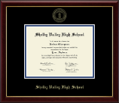 Shelby Valley High School diploma frame - Gold Embossed Diploma Frame in Galleria