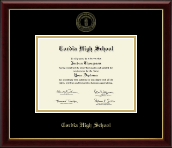 Cordia High School Gold Embossed Diploma Frame in Galleria