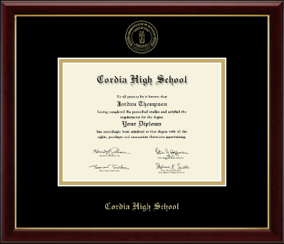 Cordia High School diploma frame - Gold Embossed Diploma Frame in Galleria