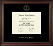 Hazard High School diploma frame - Gold Embossed Diploma Frame in Studio