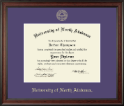 University of North Alabama Gold Embossed Diploma Frame in Studio