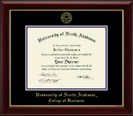 University of North Alabama diploma frame - Gold Embossed Diploma Frame in Gallery