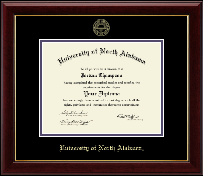 University of North Alabama diploma frame - Gold Embossed Diploma Frame in Gallery