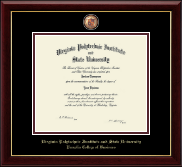 Virginia Tech diploma frame - Masterpiece Medallion Diploma Frame in Gallery