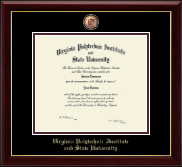 Virginia Tech Masterpiece Medallion Diploma Frame in Gallery