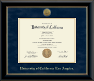 University of California Los Angeles diploma frame - Gold Engraved Medallion Diploma Frame in Onyx Gold