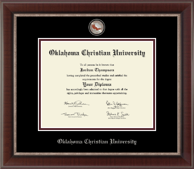 Oklahoma Christian University diploma frame - Masterpiece Medallion Diploma Frame in Chateau