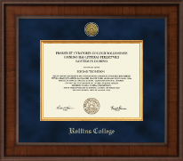 Rollins College Presidential Gold Engraved Diploma Frame in Madison