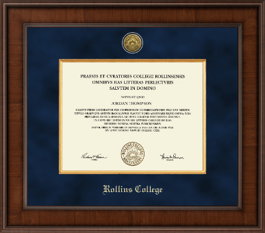 Rollins College diploma frame - Presidential Gold Engraved Diploma Frame in Madison