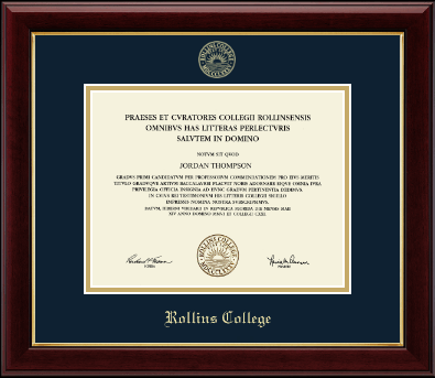 Rollins College diploma frame - Gold Embossed Diploma Frame in Gallery
