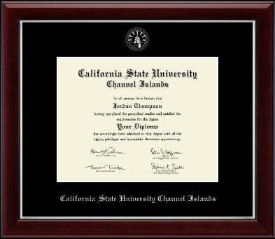 California State University Channel Islands diploma frame - Silver Embossed Diploma Frame in Gallery Silver