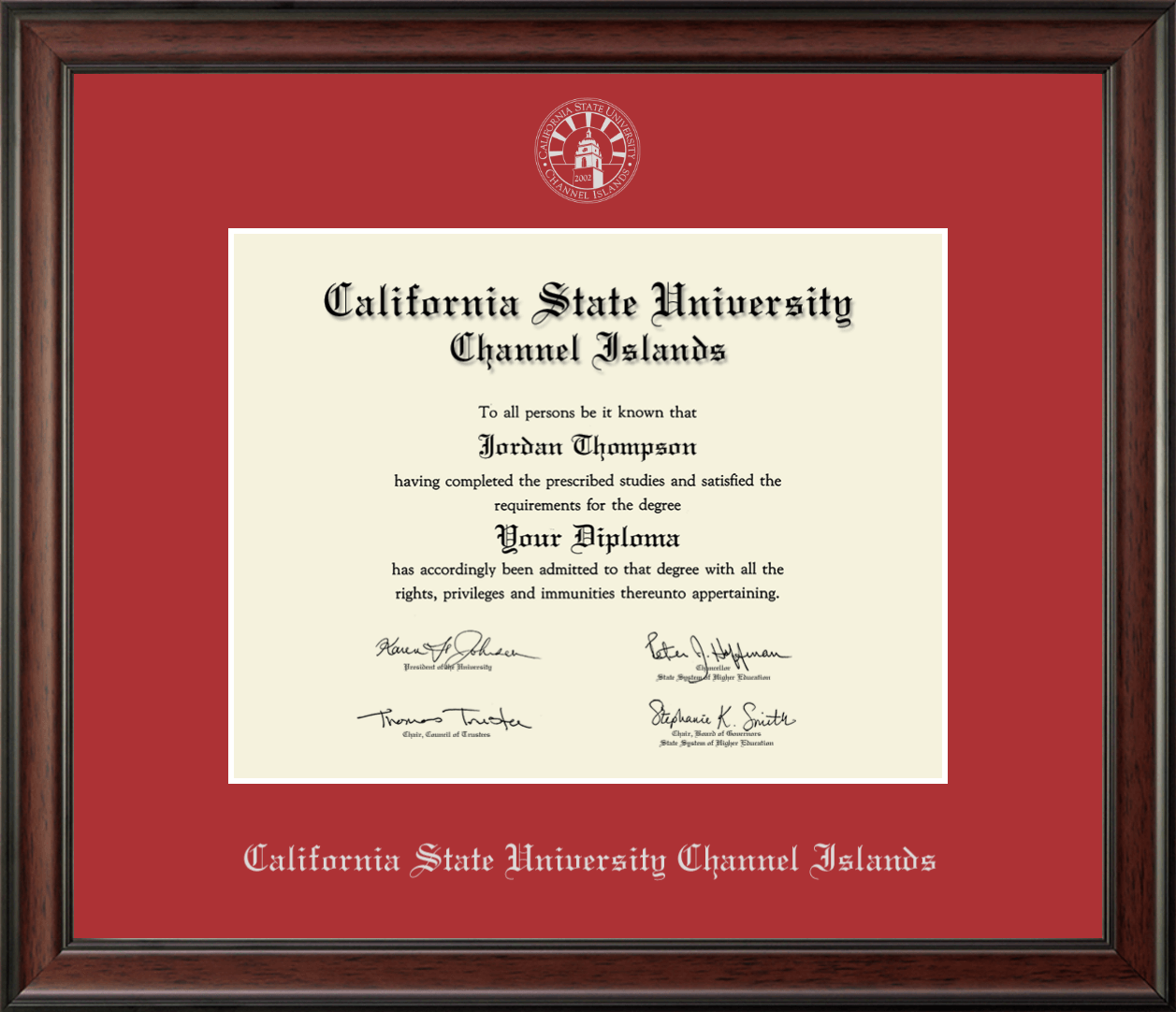 Diploma Frame Big CSUCI California State University Channel Islands Campus Photo Graduation Gift Case Embossed Picture Frames Engraving Bachelor Master MBA PHD Degree 