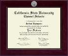 California State University Channel Islands Century Silver Engraved Diploma Frame in Cordova