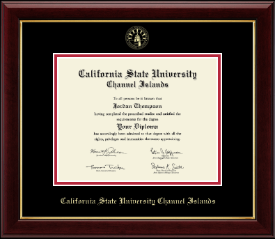 California State University Channel Islands diploma frame - Gold Embossed Diploma Frame in Gallery