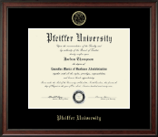Pfeiffer University diploma frame - Gold Embossed Diploma Frame in Studio