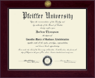 Pfeiffer University Century Gold Engraved Diploma Frame in Cordova