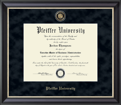 Pfeiffer University diploma frame - Regal Edition Diploma Frame in Noir