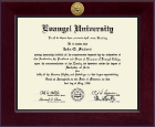 Evangel University Century Gold Engraved Diploma Frame in Cordova