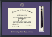 University of North Alabama Tassel Edition Diploma Frame in Obsidian