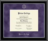 Paine College Silver Embossed Diploma Frame in Onyx Silver