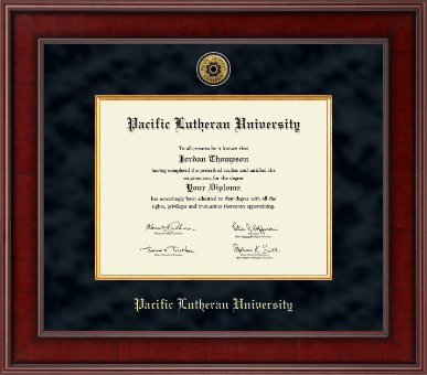 Pacific Lutheran University diploma frame - Presidential Gold Engraved Diploma Frame in Jefferson