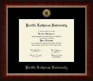 Pacific Lutheran University diploma frame - Gold Engraved Medallion Diploma Frame in Murano