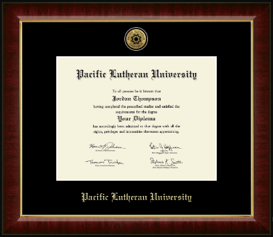 Pacific Lutheran University diploma frame - Gold Engraved Medallion Diploma Frame in Murano