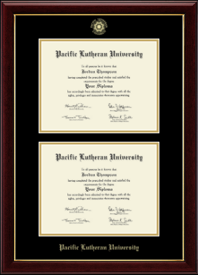 Pacific Lutheran University diploma frame - Double Diploma Frame in Gallery