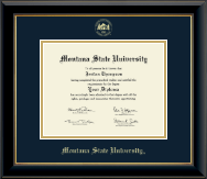 Montana State University Bozeman diploma frame - Gold Embossed Diploma Frame in Onyx Gold