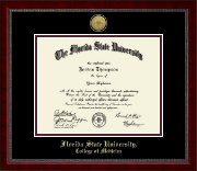 Florida State University Gold Engraved Medallion Diploma Frame in Sutton