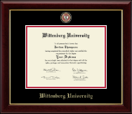 Wittenberg University  diploma frame - Masterpiece Medallion Diploma Frame in Gallery