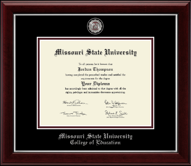 Missouri State University diploma frame - Masterpiece Medallion Diploma Frame in Gallery Silver