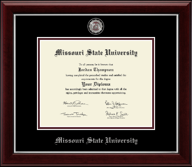 Missouri State University diploma frame - Masterpiece Medallion Diploma Frame in Gallery Silver