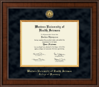 Western University of Health Sciences diploma frame - Presidential Gold Engraved Diploma Frame in Madison