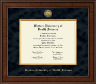 Western University of Health Sciences Presidential Gold Engraved Diploma Frame in Madison