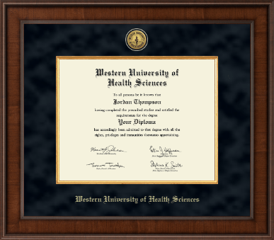 Western University of Health Sciences diploma frame - Presidential Gold Engraved Diploma Frame in Madison