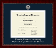 Lincoln Memorial University diploma frame - Silver Engraved Medallion Diploma Frame in Sutton
