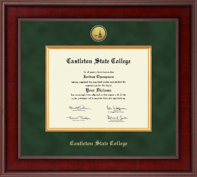 Castleton State College diploma frame - Presidential Gold Engraved Diploma Frame in Jefferson