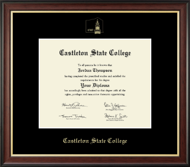 Castleton State College diploma frame - Gold Embossed Diploma Frame in Studio Gold