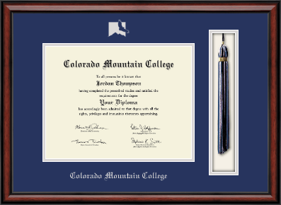 Colorado Mountain College diploma frame - Tassel & Cord Diploma Frame in Southport