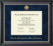 Georgia Southwestern State University Gold Engraved Medallion Diploma Frame in Noir