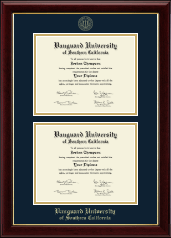Vanguard University of Southern California diploma frame - Double Diploma Frame in Gallery