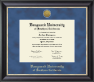 Vanguard University of Southern California diploma frame - Gold Engraved Medallion Diploma Frame in Noir