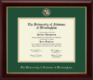 The University of Alabama at Birmingham diploma frame - Masterpiece Medallion Diploma Frame in Gallery
