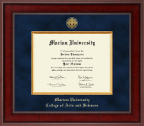 Marian University in Indiana diploma frame - Presidential Gold Engraved Diploma Frame in Jefferson